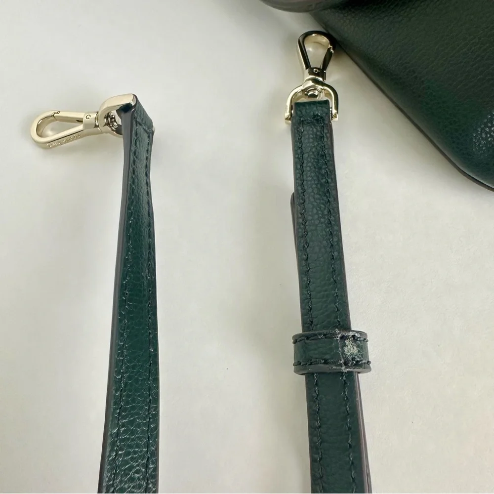 Kate Spade New York Forest Green Dome Purse w Cross Body Strap - Picture 13 of 16